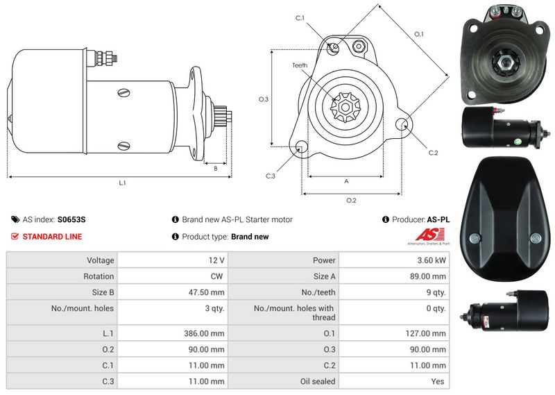 AS-PL S0653S Starter