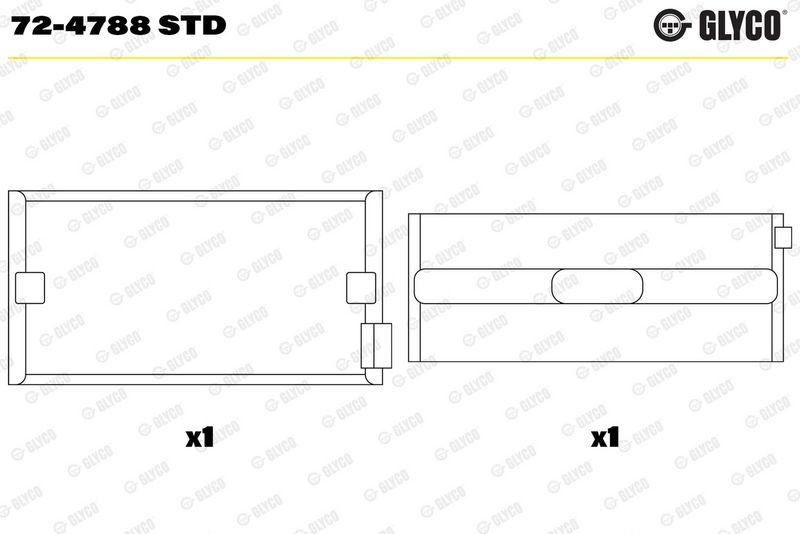 Product Kloķvārpstas gultnis GLYCO 72-4788 STD Image