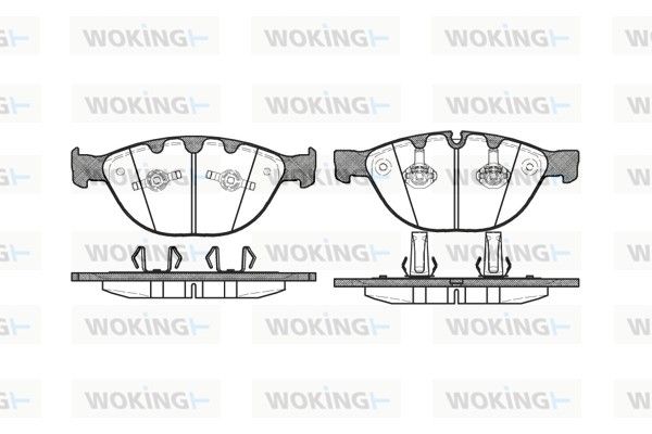 Комплект гальмівних накладок, дискове гальмо, Woking P8583.10