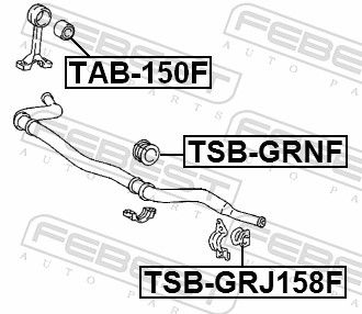 Опора, реактивна тяга, Febest TAB-150F