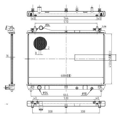 Radiator, racire motor MTR 13054566