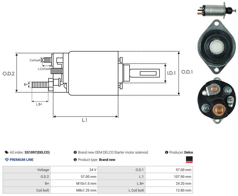 AS-PL SS1097(DELCO) Solenoid Switch, starter