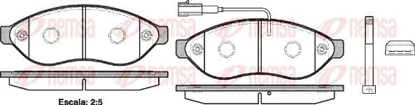 REMSA CITROEN тормоз.колодки передний Jumper,Fiat Ducato,Peugeot 06-