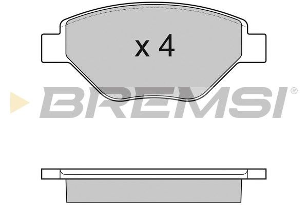 Комплект гальмівних накладок, дискове гальмо, Bremsi BP3113