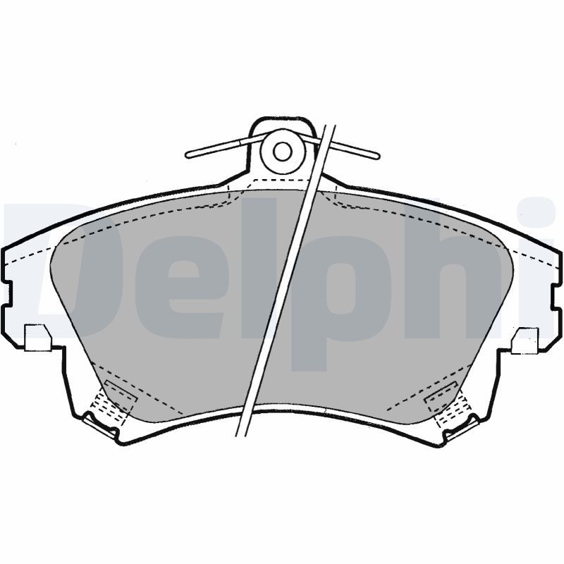 Комплект гальмівних накладок, дискове гальмо, Delphi LP1398