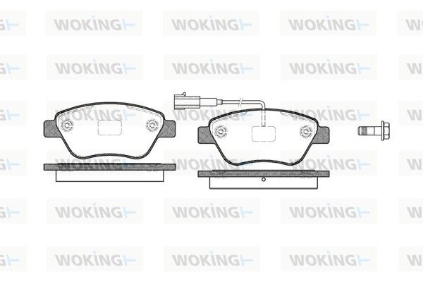 Комплект гальмівних накладок, дискове гальмо, Woking P958311