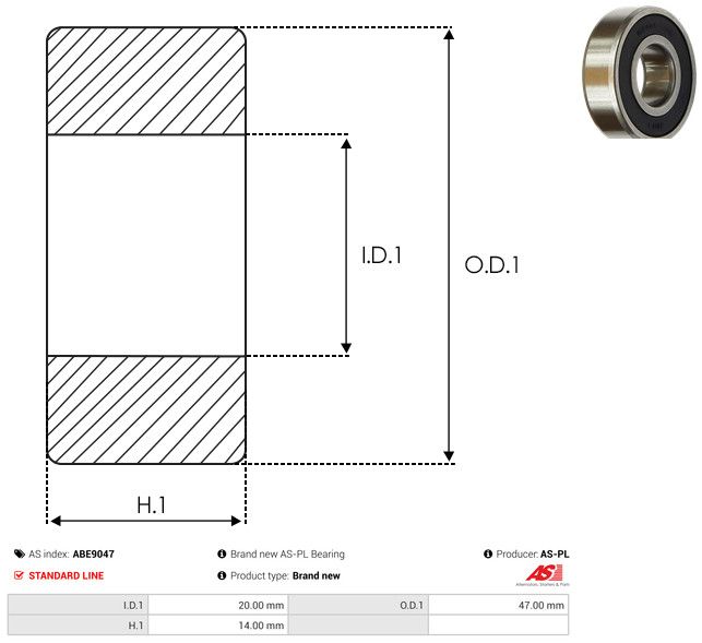 AS-PL ABE9047 Bearing