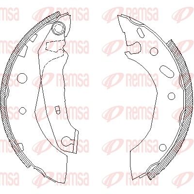 Комплект гальмівних колодок, Remsa 4507.01