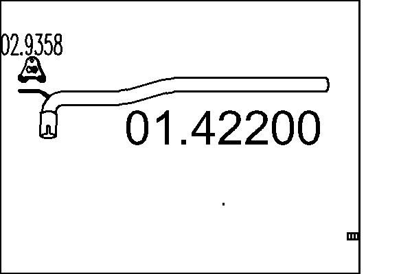 MTS kipufogócső 01.42200