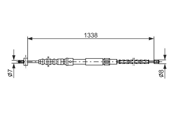 BOSCH Trekkabel, parkeerrem 1 987 477 356