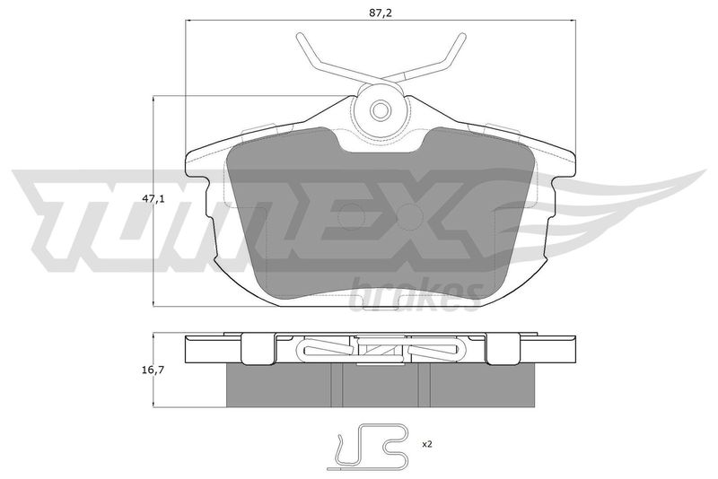 TOMEX Brakes fékbetétkészlet, tárcsafék TX 13-07