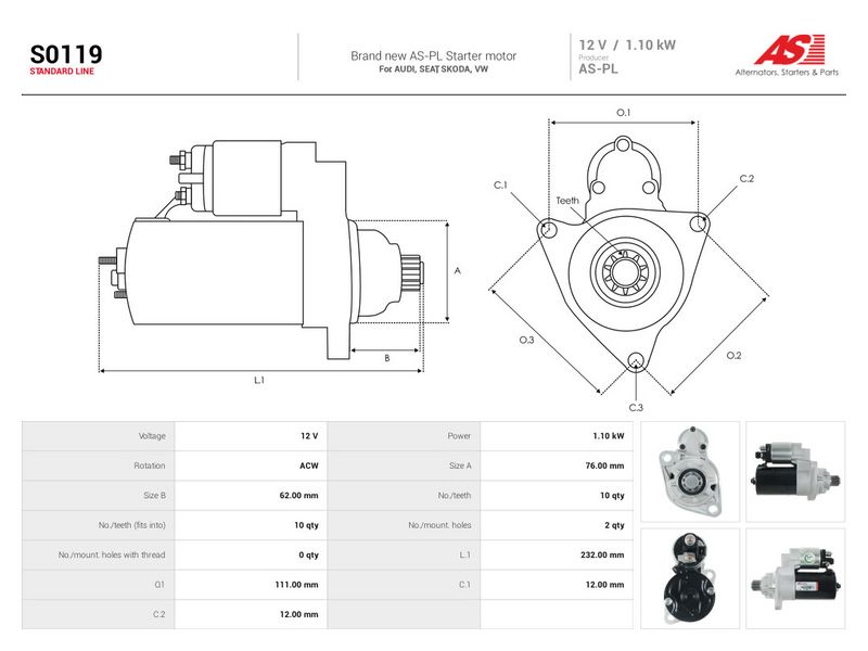 Starter, AS-PL S0119