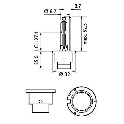 Лампа розжарювання, фара дальнього світла, Philips 42402XV2S1