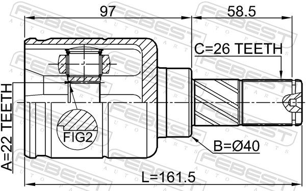 FEBEST 0211-E11MT16 Joint Kit, drive shaft