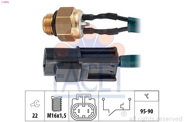 FACET hőkapcsoló, hűtőventilátor 7.5055