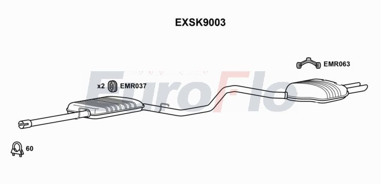 Глушитель Skoda 3T0253181AJ