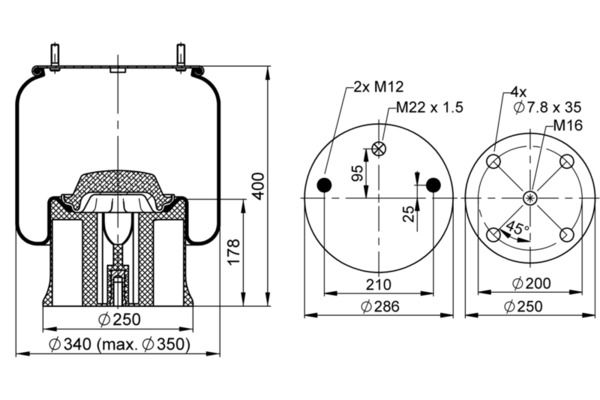 Mech, pneumatické odpružení 1 D 28 B-11