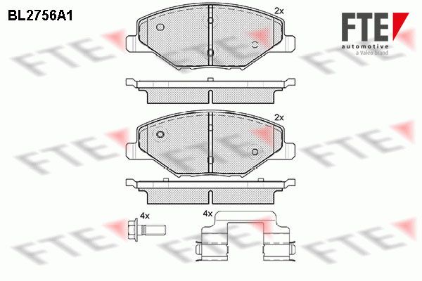 FTE fékbetétkészlet, tárcsafék 9010964