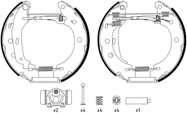 HELLA PAGID 8DB 355 004-401 Brake Shoe Set