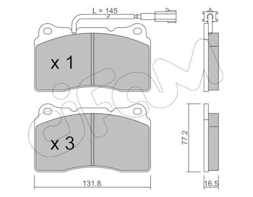 Set placute frana,frana disc 822-288-7 CIFAM
