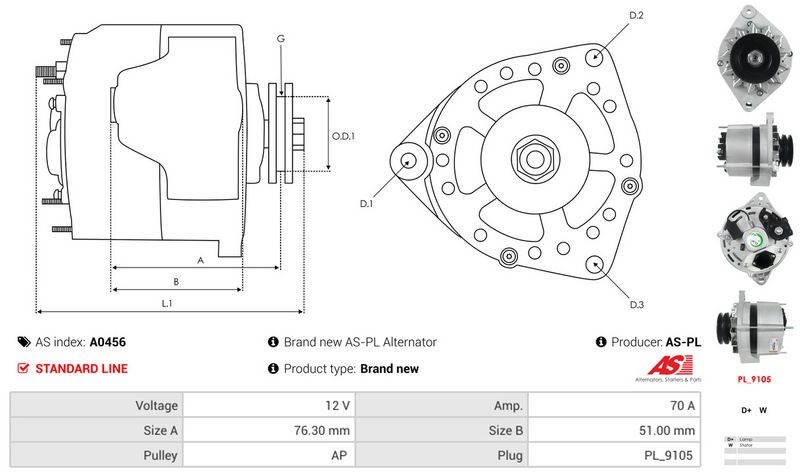AS-PL A0456 Alternator