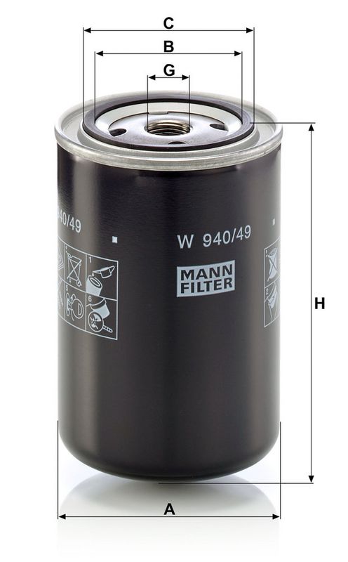 MANN-FILTER W940/49 Oil Filter