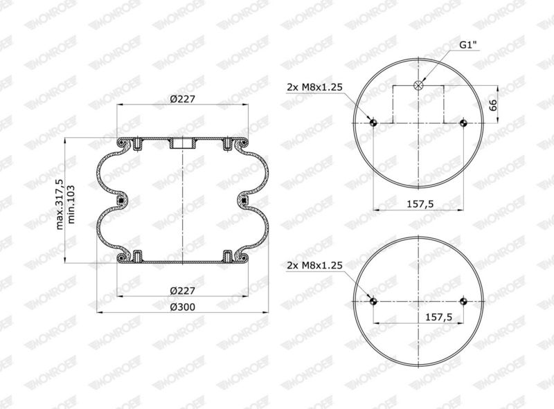 Mech, pneumatické odpružení ASP1005