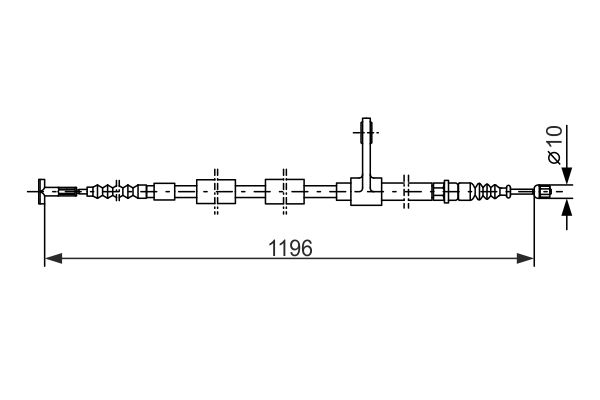 BOSCH 1 987 477 621 Cable Pull, parking brake