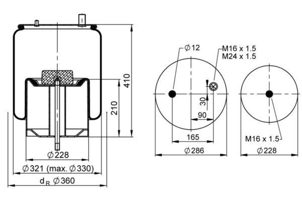 Mech, pneumatické odpružení 1 DK 28 F-5