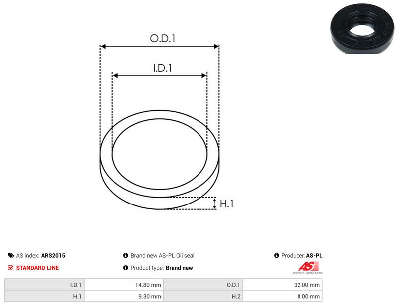 AS-PL ARS2015 Repair Set, alternator