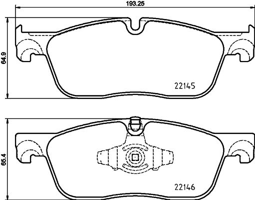 HELLA fékbetétkészlet, tárcsafék 8DB 355 025-701