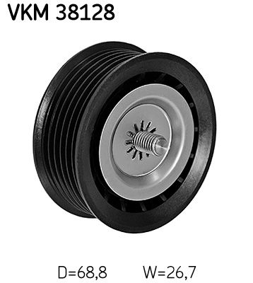 SKF VKM 38128 Deflection/Guide Pulley, V-ribbed belt