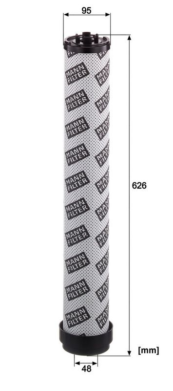 Hydraulisch filter (patroon) past: DYNAPAC CA702, SD2500CS  GROVE RT530E-2, RT890E  HITACHI ZW180  HYUNDAI 757-7A, 760-7A  JCB 2155, 2170, 3200, 3230  SENNEBOGEN 3300, 5500, 630 SB, 643, 683, 7700