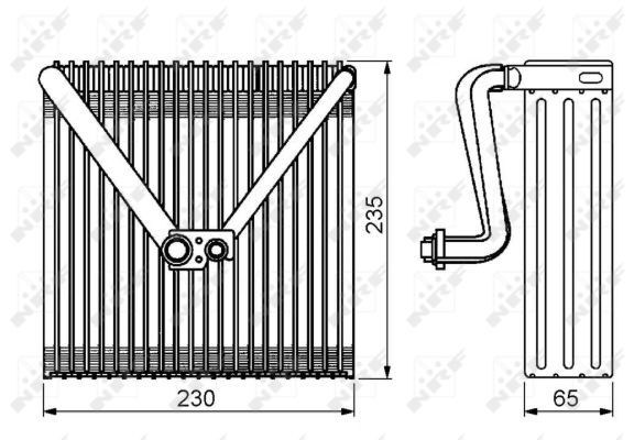 NRF 36141 Evaporator, air conditioning