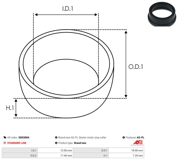 AS-PL SDK5004 Repair Kit, starter