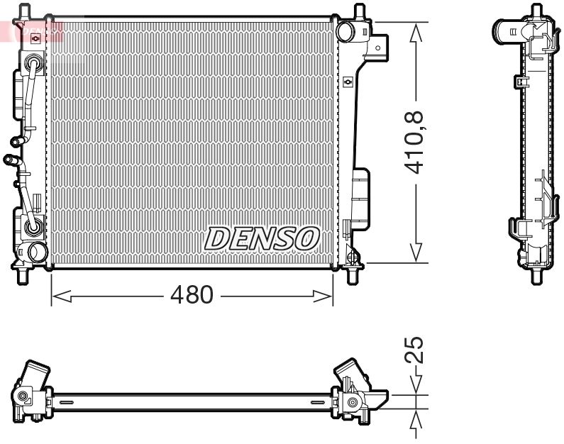 радиатор, охлаждане на двигателя DENSO