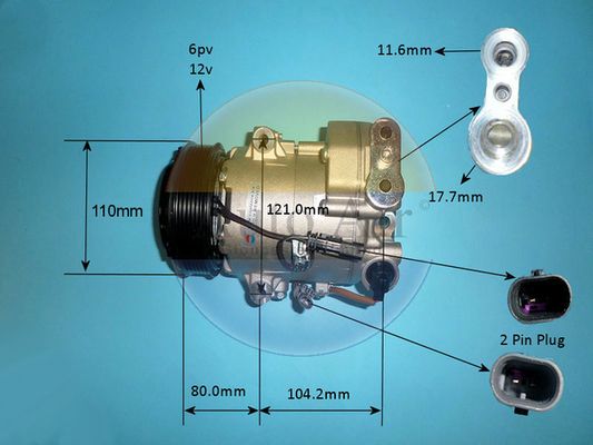 Auto Air Gloucester 14-7477p Compressor, air conditioning