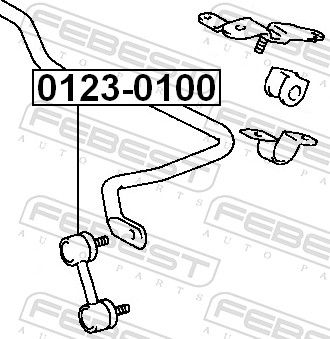 FEBEST 0123-0100 Link/Coupling Rod, stabiliser bar