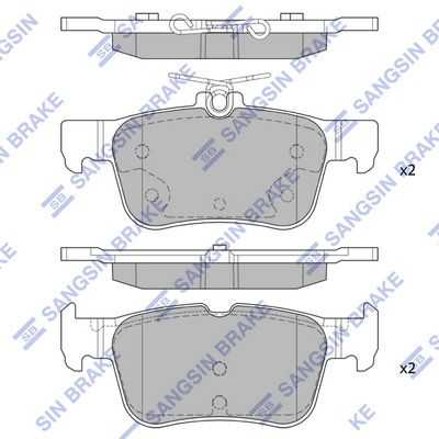 Комплект гальмівних накладок, дискове гальмо, Hi-Q SP1919