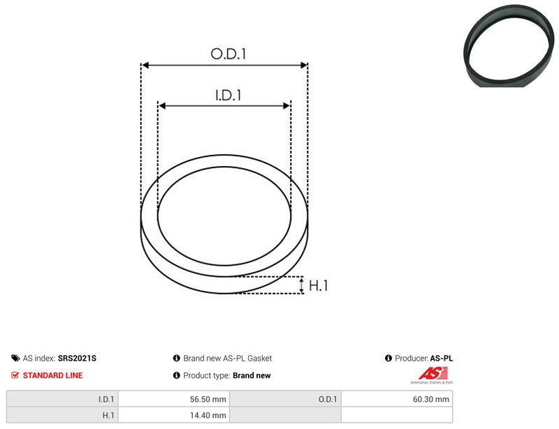 AS-PL SRS2021S Repair Set, alternator