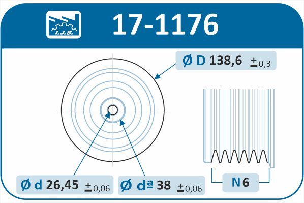 IJS GROUP Szíjtárcsa, főtengely 17-1176