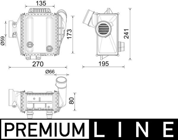 Product Image - Intercooler, inlaatluchtkoeler - CI639000P - MAHLE