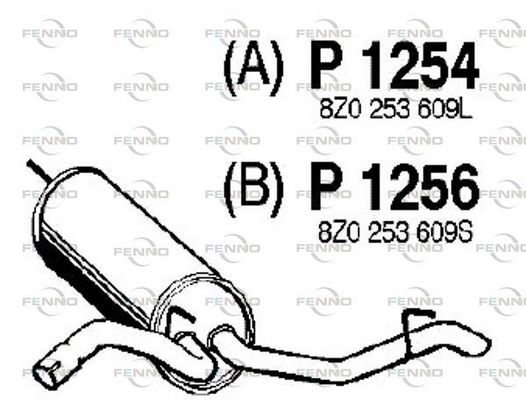 FENNO hátsó hangtompító P1254