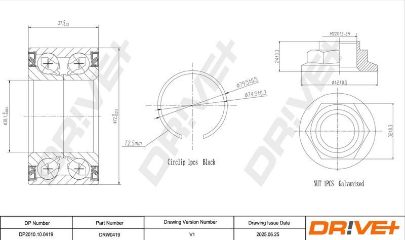 Set rulment roata DP2010.10.0419 Dr!ve+