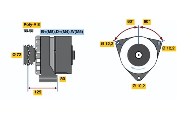 BOSCH 0 120 469 115 Alternator