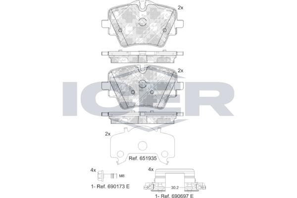 ANDEL 182472 - Brake Pad Set, disc brake