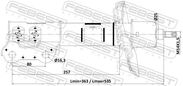 FEBEST 22110-003FR Shock Absorber