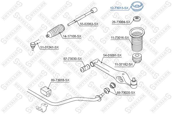 STELLOX 12-73013-SX Suspension Strut Support Mount