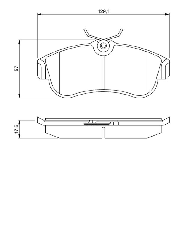 Piduriklotsi komplekt, ketaspidur, BOSCH 0 986 461 147