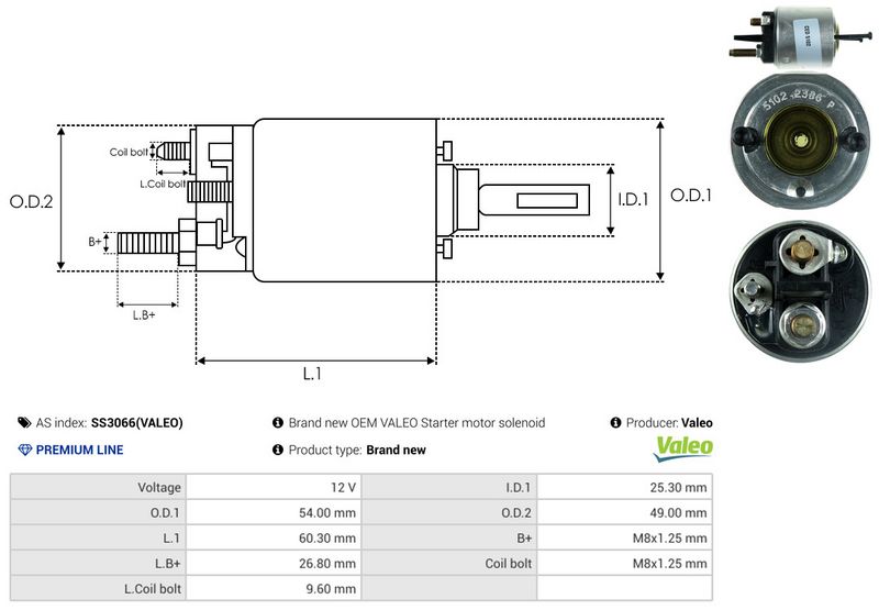 AS-PL SS3066(VALEO) Solenoid Switch, starter